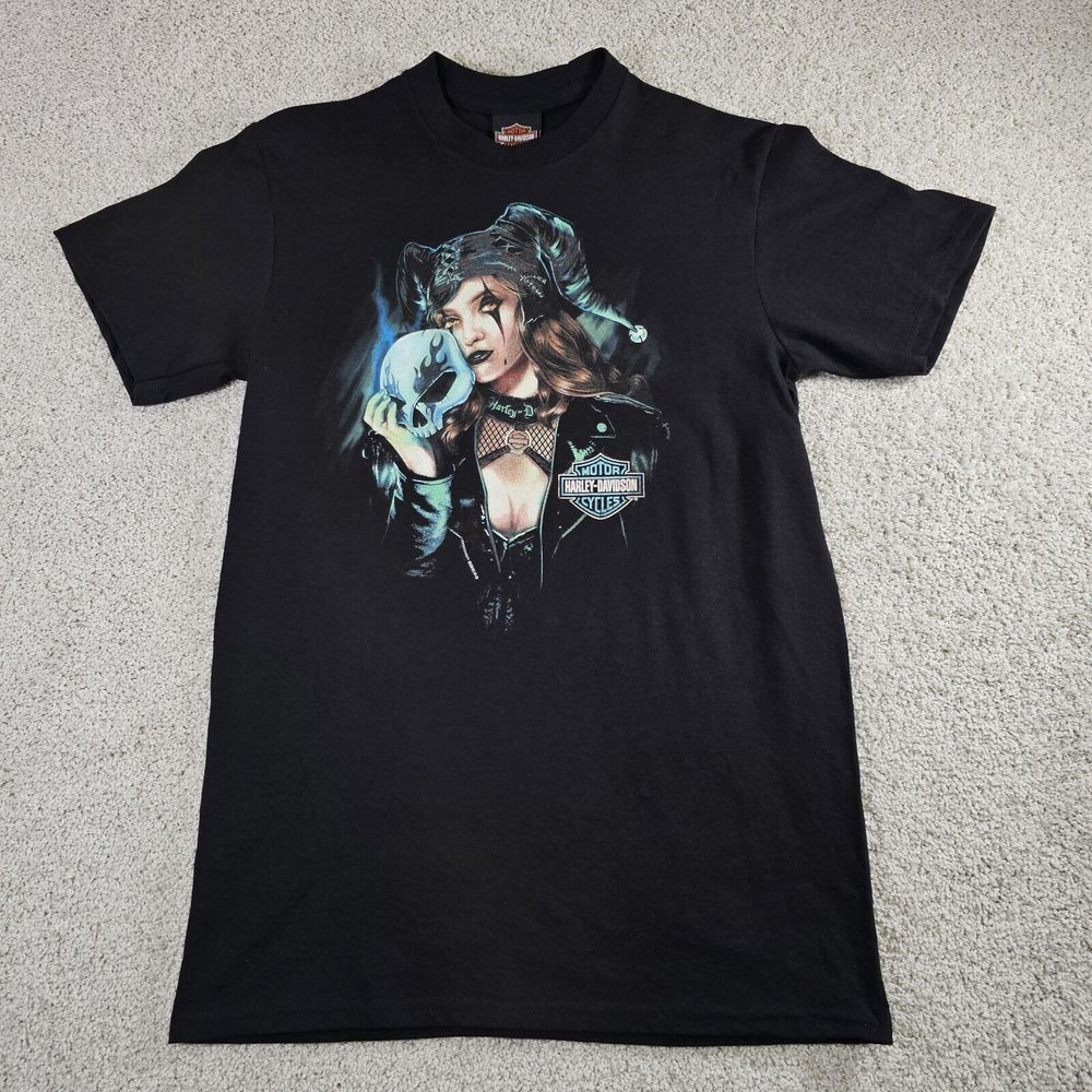 Harley Davidson Jesters Court Black‎ Graphic T-Shirt Size S Biker Motorcycle